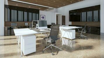 Bright office interior. photo