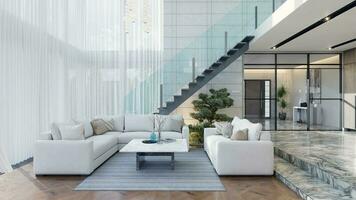 Modern living interior. photo