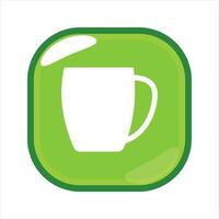 Coffee teacup vector icon