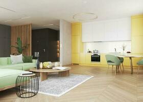 Design of modern apartment. photo