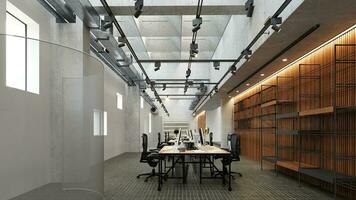 Office interior in loft style. photo