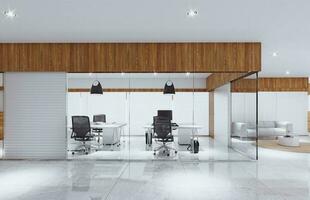 Modern office space. Work space illustration. photo