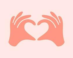 Hands making or formatting a heart symbol icon. I love you heart sign. vector