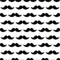 Barber shop mustache vintage gentleman vector seamless pattern. Background or texture with black curly retro mustaches