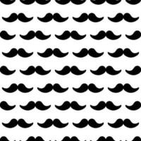 Barber shop mustache vintage gentleman vector seamless pattern. Background or texture with black curly retro mustaches