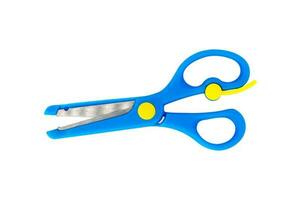 Isolated scissors on white background photo