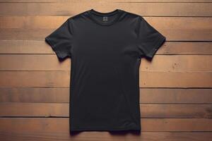 black t shirt for your designs mockup, AI Generated photo