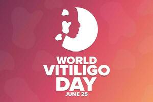 World Vitiligo Day. June 25. Holiday concept. Template for background, banner, card, poster with text inscription. Vector EPS10 illustration.