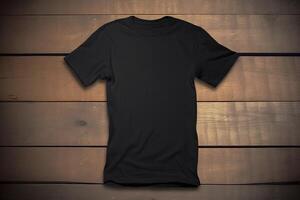black t shirt for your designs mockup, AI Generated photo