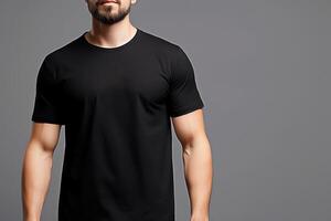 black t shirt for your designs mockup, photo