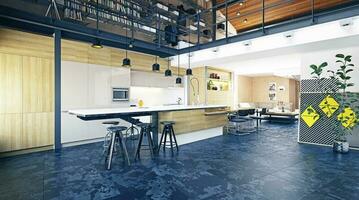 modern loft kitchen photo