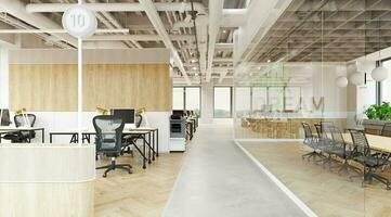 Modern project of office interior photo