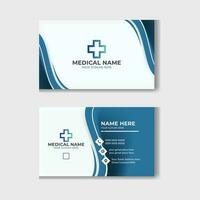 Modern medical healthcare doctor business card template design Pro Vector. Health care business card pro Pro Vector