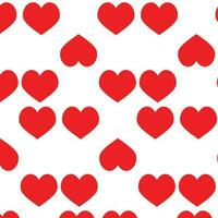 Hearts red seamless pattern vector