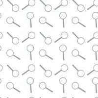 Seamless pattern with magnifying glass. Search tool equipment, vector illustration