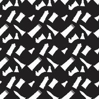 Seamless monochrome pattern with chess figures vector