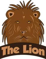 Lion - Minimalist and Flat Logo - Vector illustration