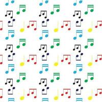 Color musical pattern vector