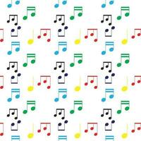 Color musical pattern vector