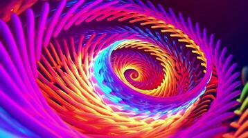 Neon abstract spiral animation. . video