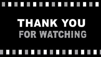 Animated thank you for watching Suitable for end screen of video. video