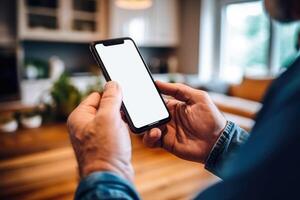 Home advisor, voice recognition, artificial intelligence device and internet. photo