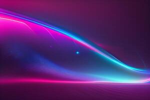 abstract futuristic background with pink blue glowing neon moving high speed wave lines and bokeh lights Data transfer concept, photo