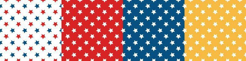 4th of July 2023. Patriotic Print Patterns. Stars, Stripes, Forever vector