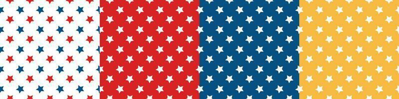 4th of July 2023. Patriotic Print Patterns. Stars, Stripes, Forever vector