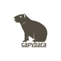 Cute and Creative Capybara Logo Designs for Your Business. suitable for tourism company vector