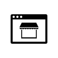 icono de tienda online vector