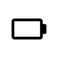 Empty battery icon vector