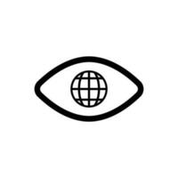 Global vision icon vector