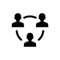 Teamwork Connection Icon vector