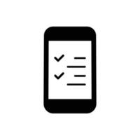 Mobile todo list icon vector