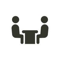 Simple illustration of a interview icon vector