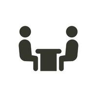 Simple illustration of a interview icon vector