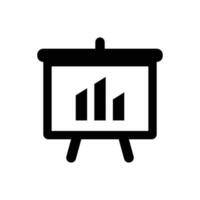 Presenting graphical report icon vector