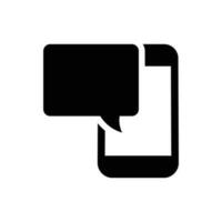 Mobile message icon vector