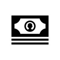 Money bundle icon vector