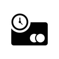 Payment processing time icon vector