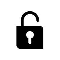 Unlock icon suitable for any type design projects vector