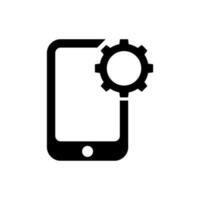 Mobile support app icon vector