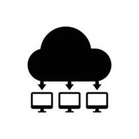 icono de computación en la nube vector