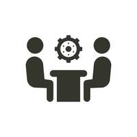 Simple illustration of a meeting icon vector