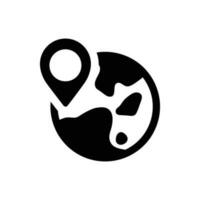Global location icon vector