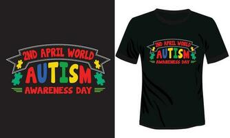 autismo camiseta diseño vector ilustración tipografía