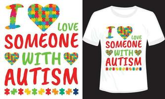 Autism T-shirt Design Vector Illustration