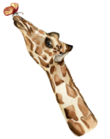 aguarela girafa ilustração. png