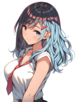 AI GENERATED - Sticker - Anime Girl Purple Hair 24212245 PNG